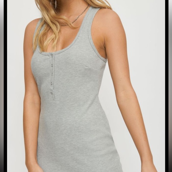 Dynamite Rae Ribbed Henley Tank Bodycon Dress - Picture 8 of 8